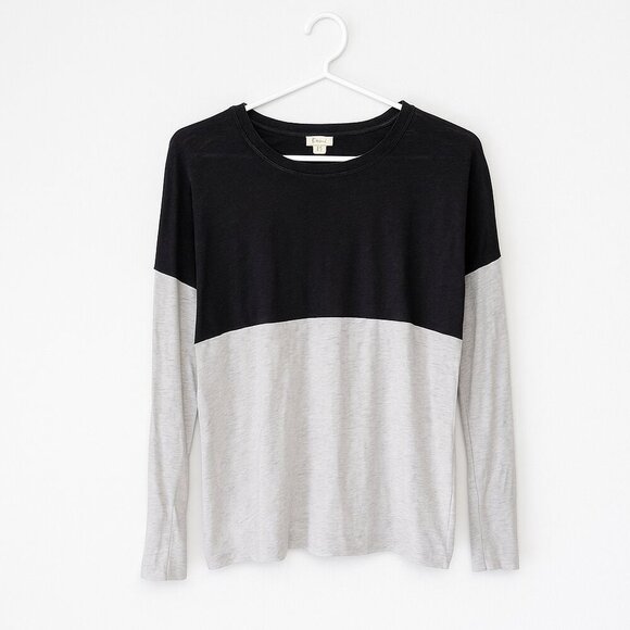 J.Crew Colorblock Long Sleeve Tee – Size S (EUC) - Picture 1 of 3
